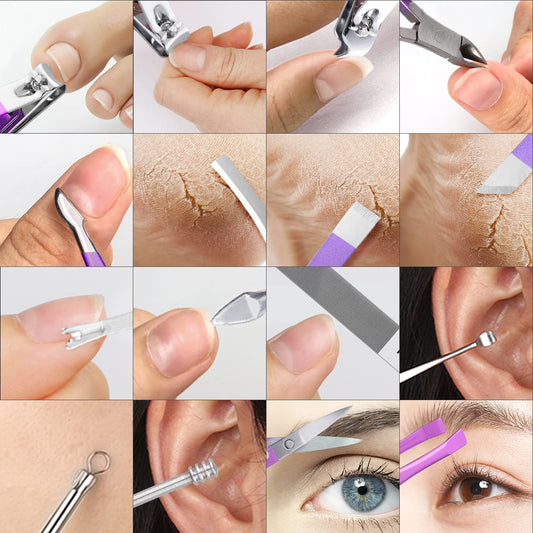 16-in-1 Stainless Steel Nail Care Kit